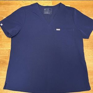 Figs Navy Catarina One Pocket Scrub Top size XL